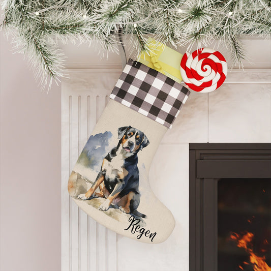 Personalized Greater Swiss Mountain Dog Christmas Stocking