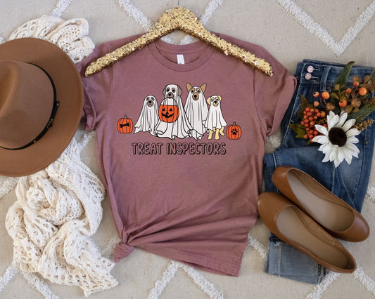 Halloween Shirt, Halloween T-Shirt, Ghost Shirt, Halloween Dog Shirt, Ghost Dog Shirt, Dog Treat Inspectors, Cute Spooky Season, Ghost Dogs