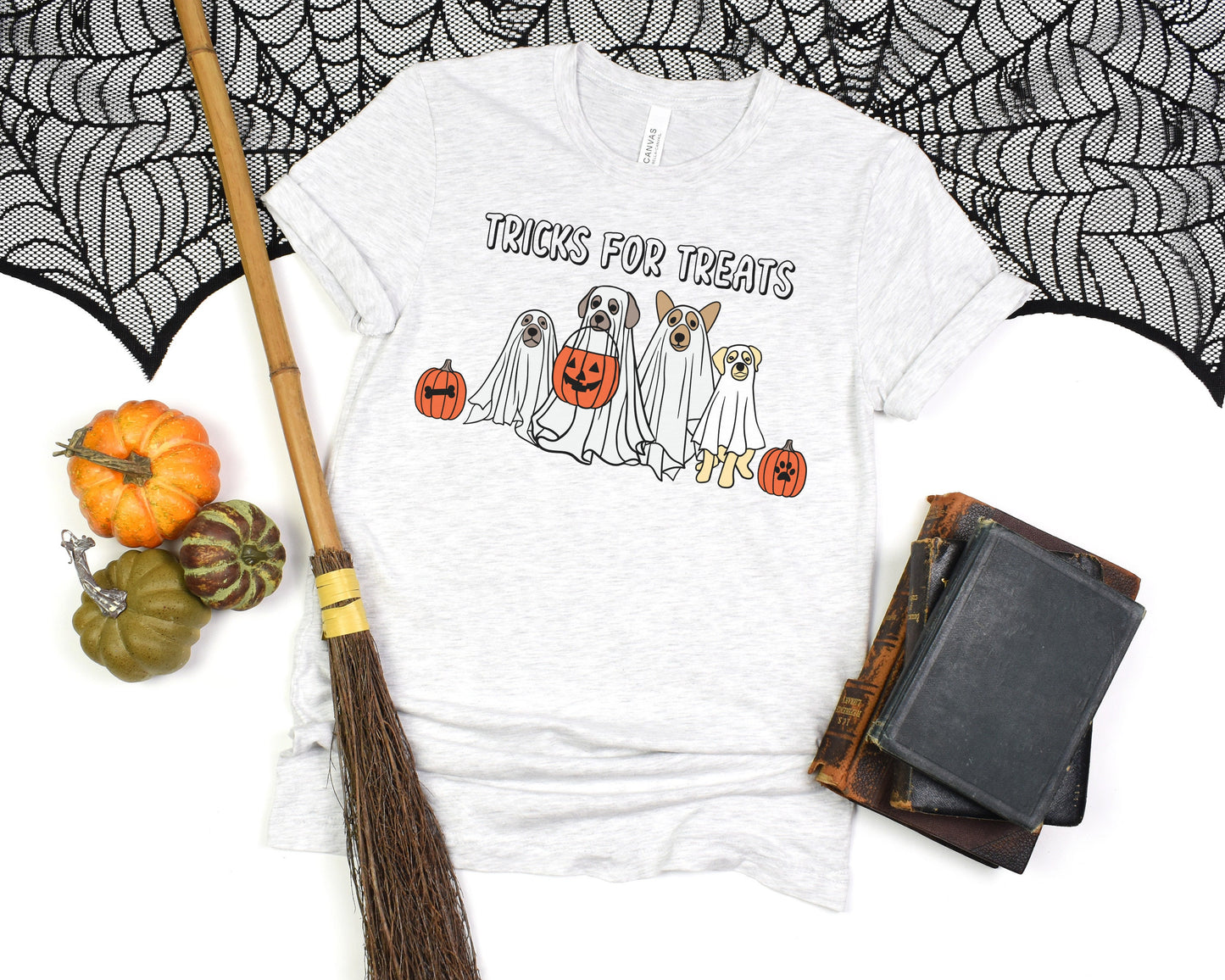 Halloween Shirt, Halloween T-Shirt, Ghost Shirt, Halloween Dog Shirt, Ghost Dog Shirt, Tricks for Treats, Cute Spooky Season, Ghost Dogs