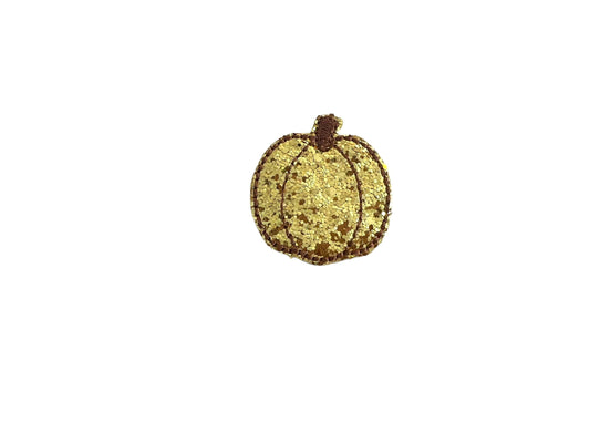 Pumpkin Dog Collar Embellishment, Halloween Dog Collar Embellishment, Gold Glitter Pumpkin Embellishment, Halloween Dog Collar Accessory