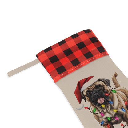 Personalized Bullmastiff Dog Christmas Stocking