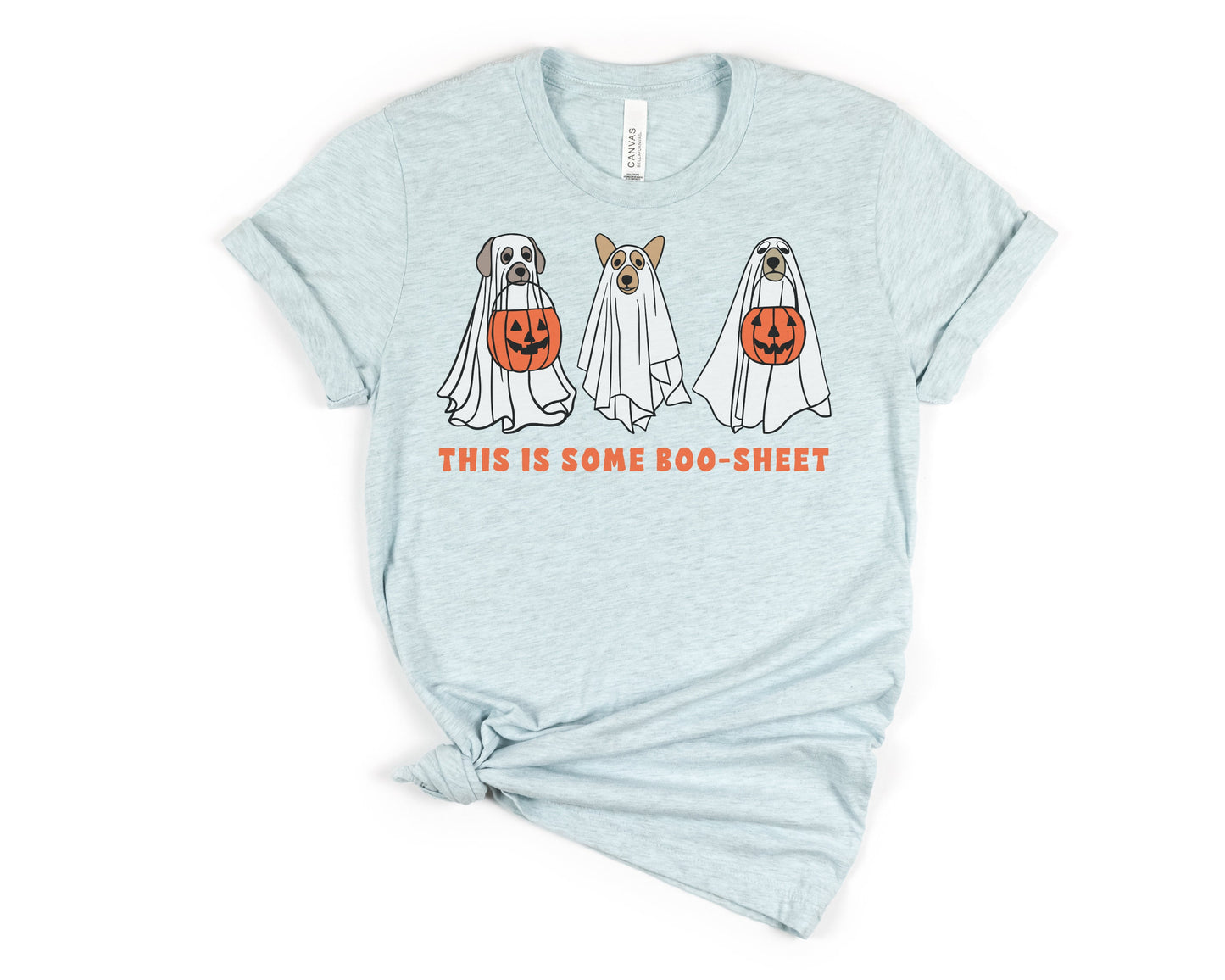 Halloween T-Shirt, Dog Halloween Shirt, Boo Sheet Dog Shirt, This is Boo-Sheet Dog Ghost Short Sleeve Tee, Ghost Dog Sheet