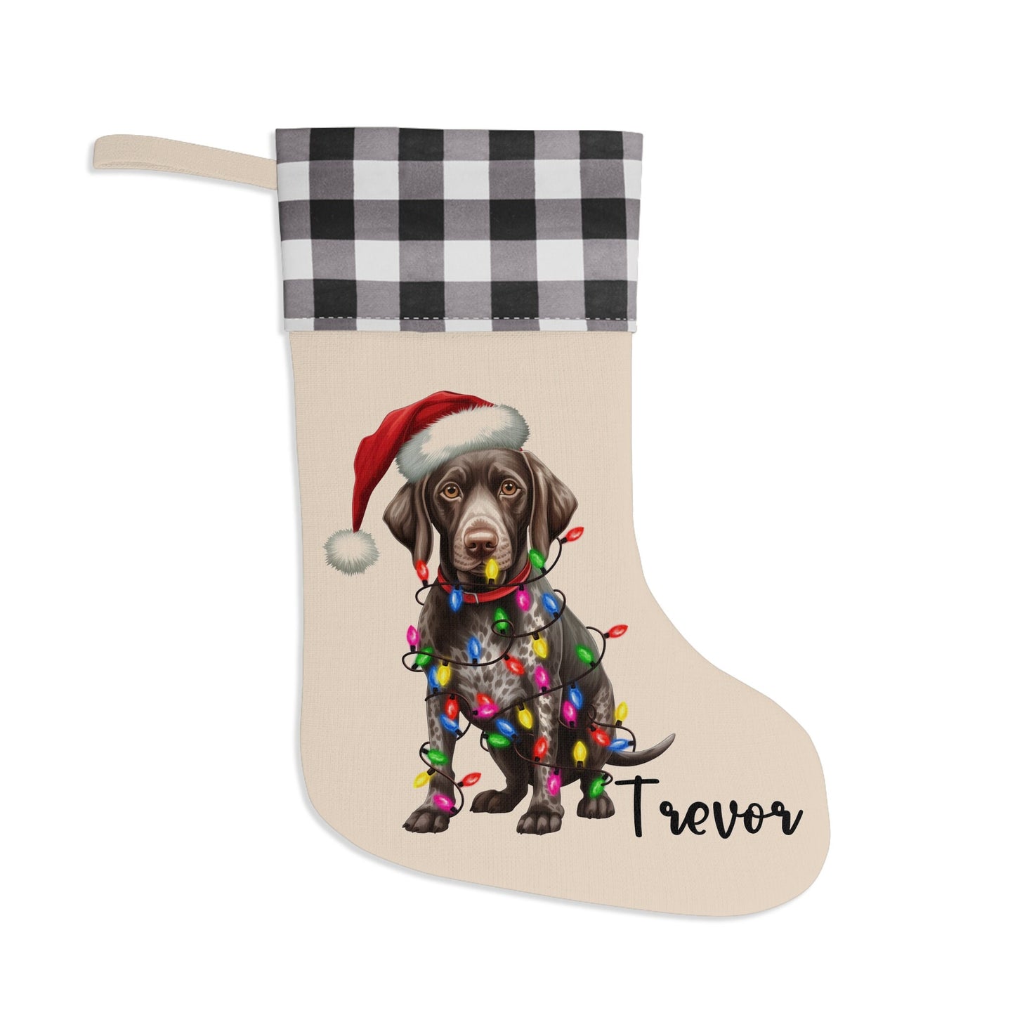 Personalized German Shorthaired Pointer Dog Christmas Stocking