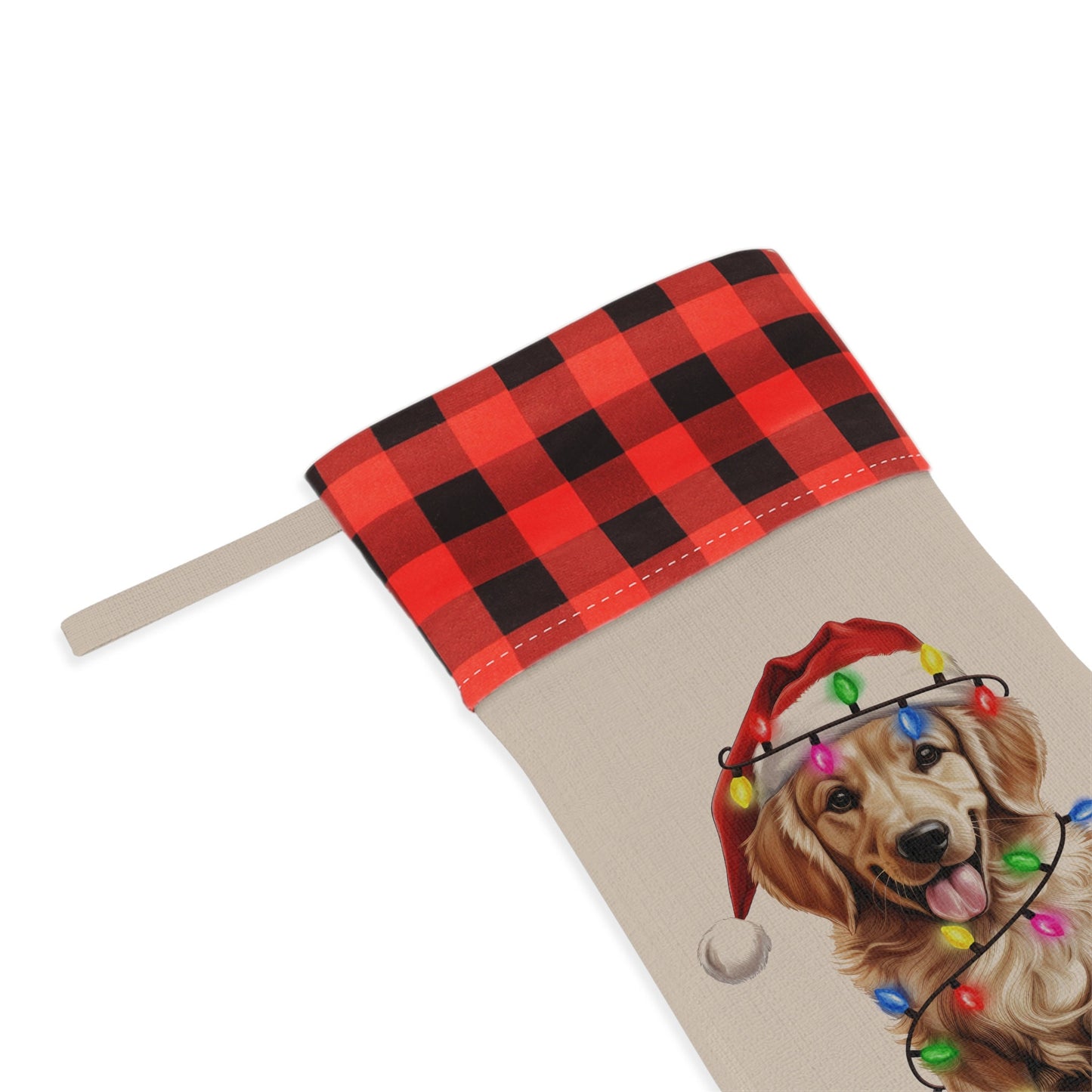 Personalized Golden Retriever Dog Christmas Stocking