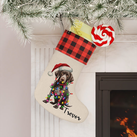 Personalized German Shorthaired Pointer Dog Christmas Stocking