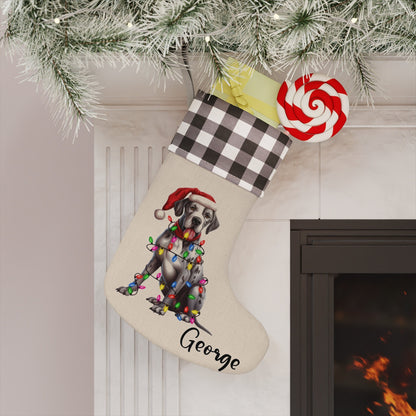 Personalized Great Dane Dog Christmas Stocking