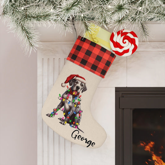 Personalized Great Dane Dog Christmas Stocking