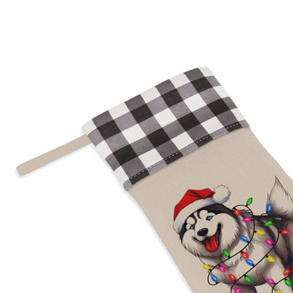 Personalized Siberian Husky Dog Christmas Stocking