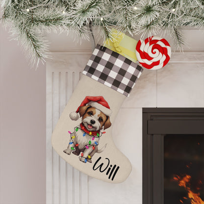 Personalized Jack Russell Dog Christmas Stocking