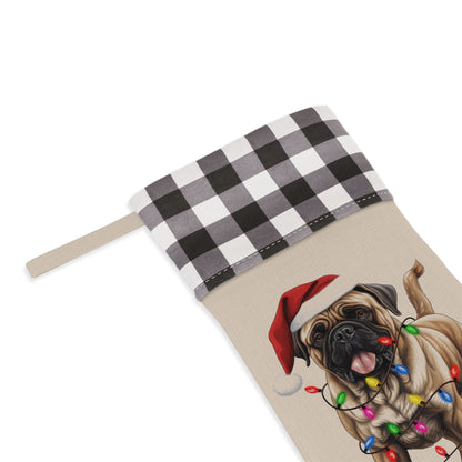 Personalized Bullmastiff Dog Christmas Stocking