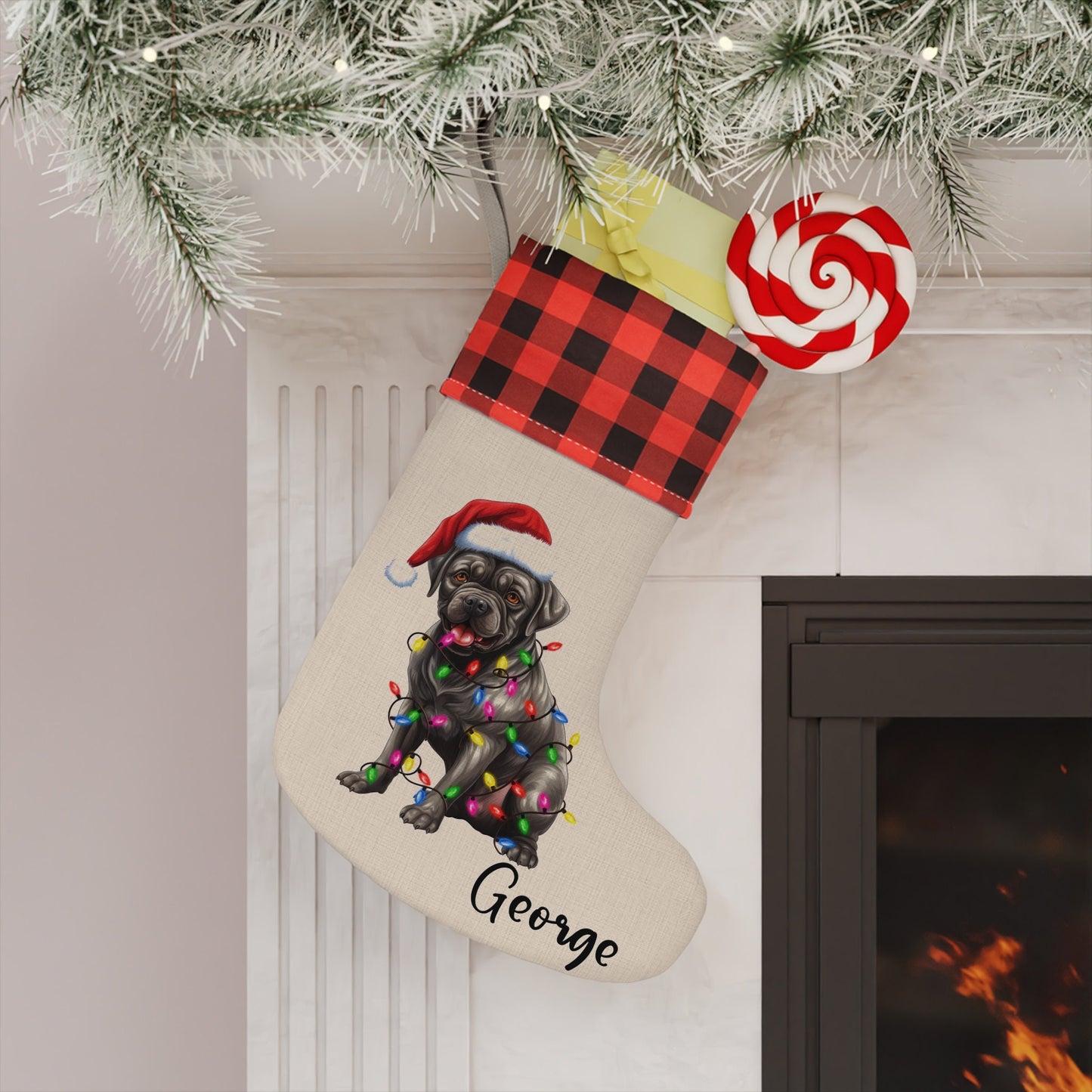 Personalized Cane Corso Dog Christmas Stocking