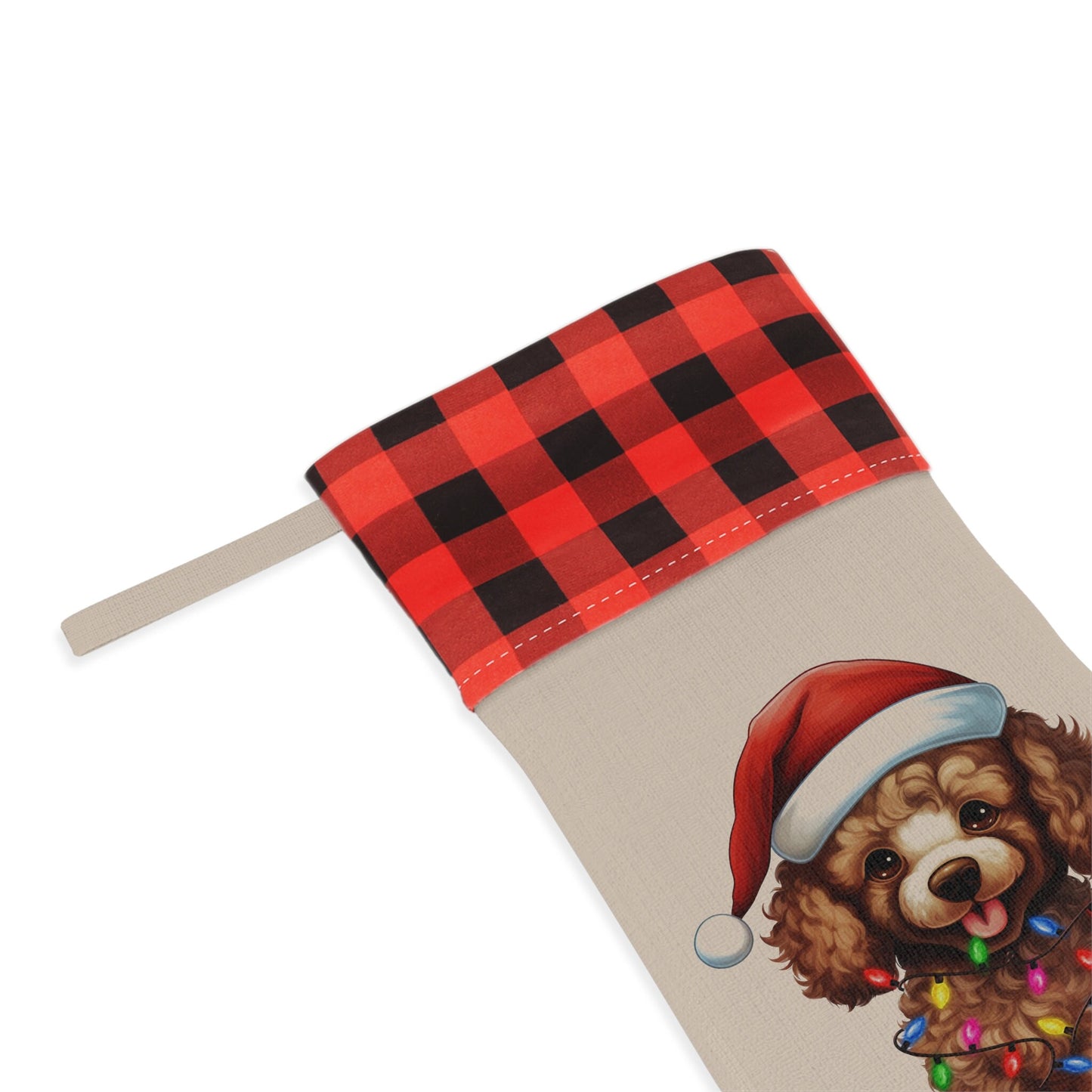 Personalized Poodle Dog Christmas Stocking