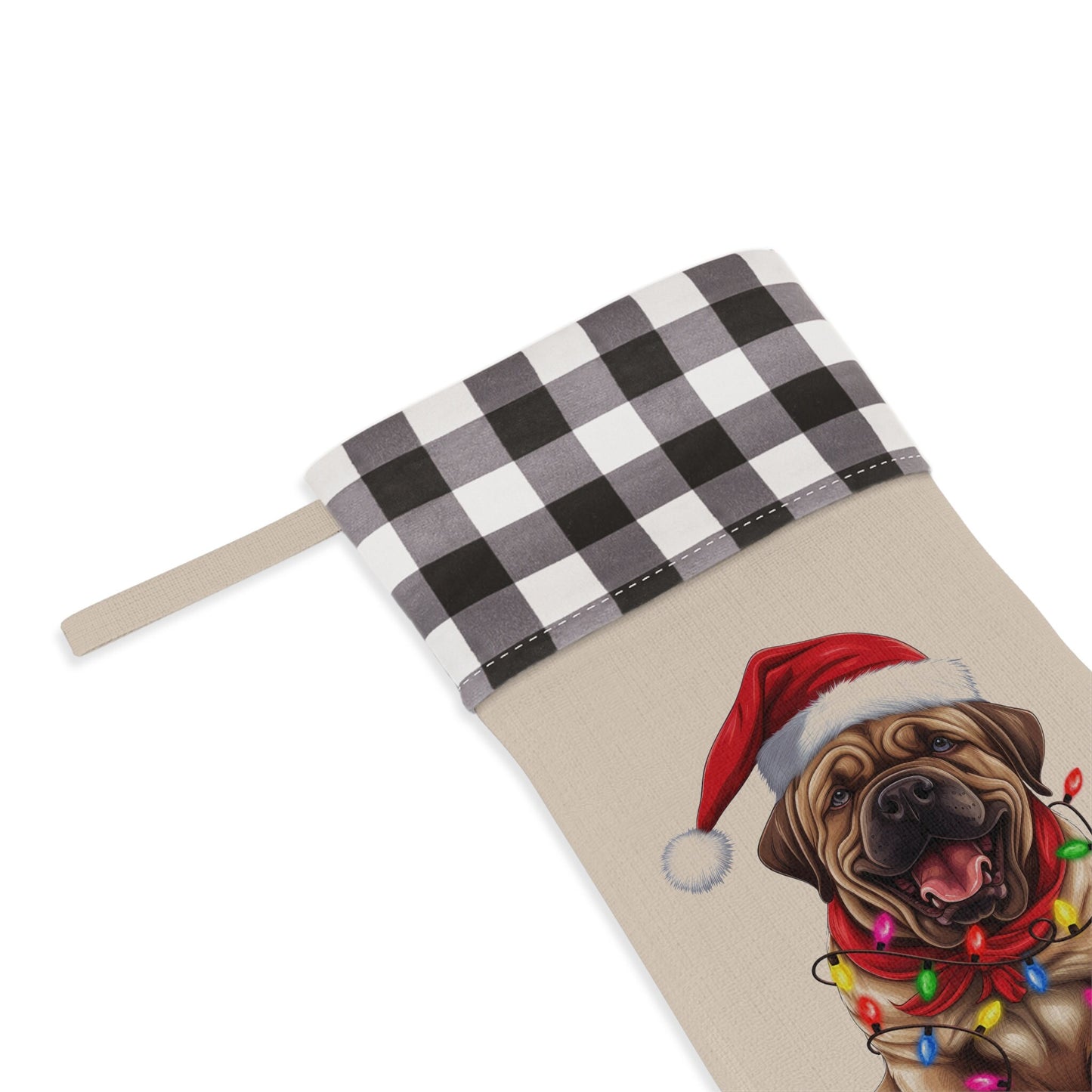 Personalized Mastiff Dog Christmas Stocking