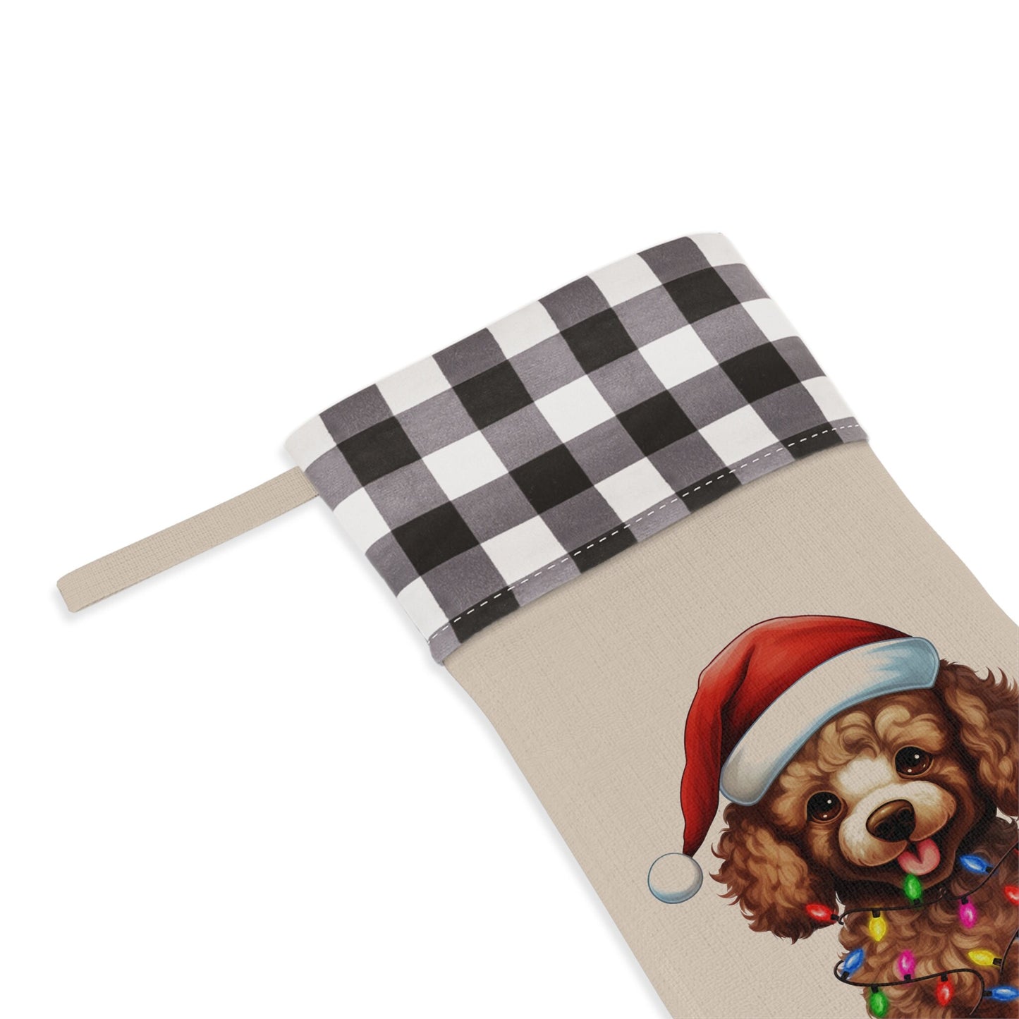 Personalized Poodle Dog Christmas Stocking
