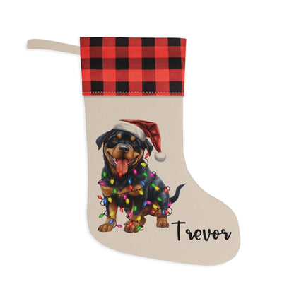 Personalized Rottweiler Dog Christmas Stocking