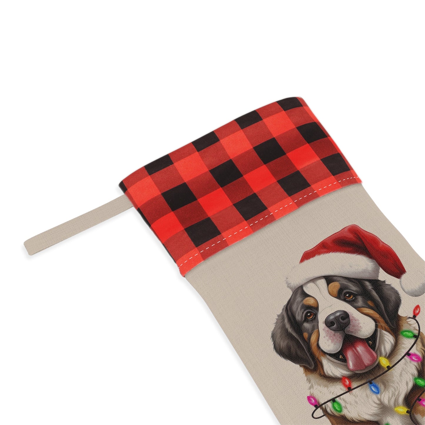 Personalized St. Bernard Dog Christmas Stocking