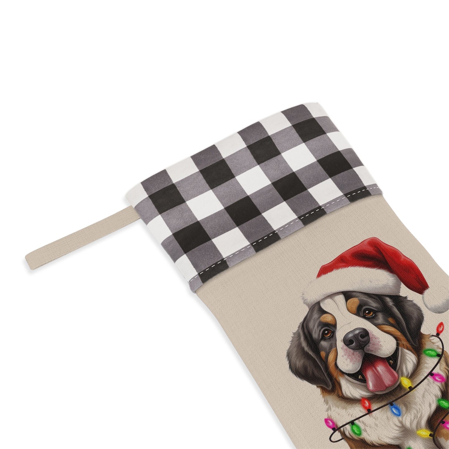 Personalized St. Bernard Dog Christmas Stocking