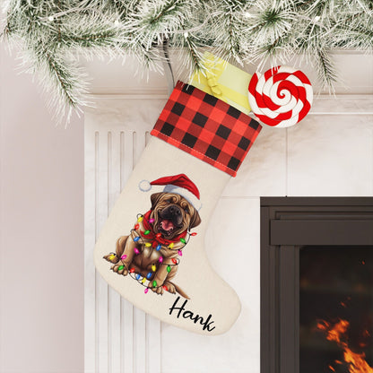 Personalized Mastiff Dog Christmas Stocking
