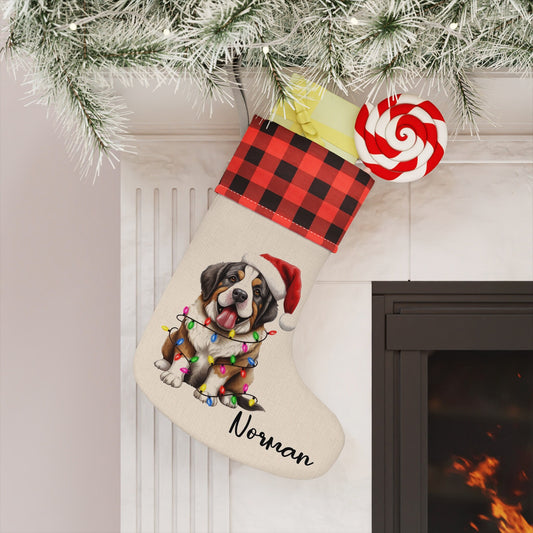 Personalized St. Bernard Dog Christmas Stocking