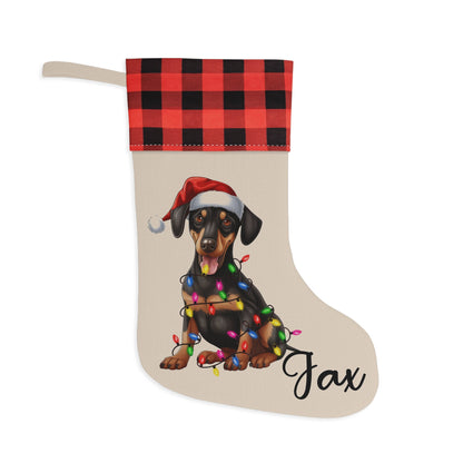 Personalized Doberman Pinscher Dog Christmas Stocking