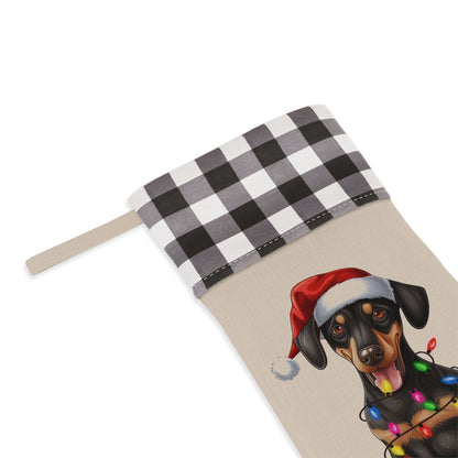 Personalized Doberman Pinscher Dog Christmas Stocking