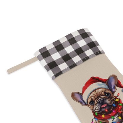 Personalized French Bulldog Christmas Stocking