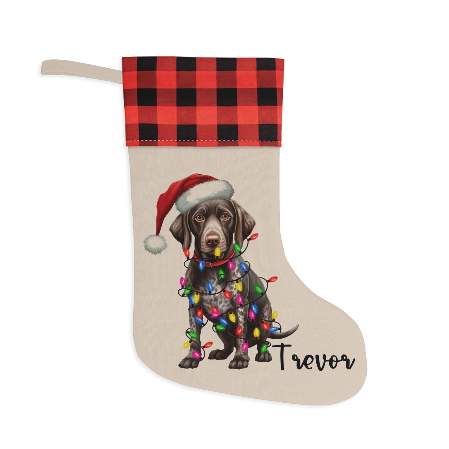 Personalized German Shorthaired Pointer Dog Christmas Stocking