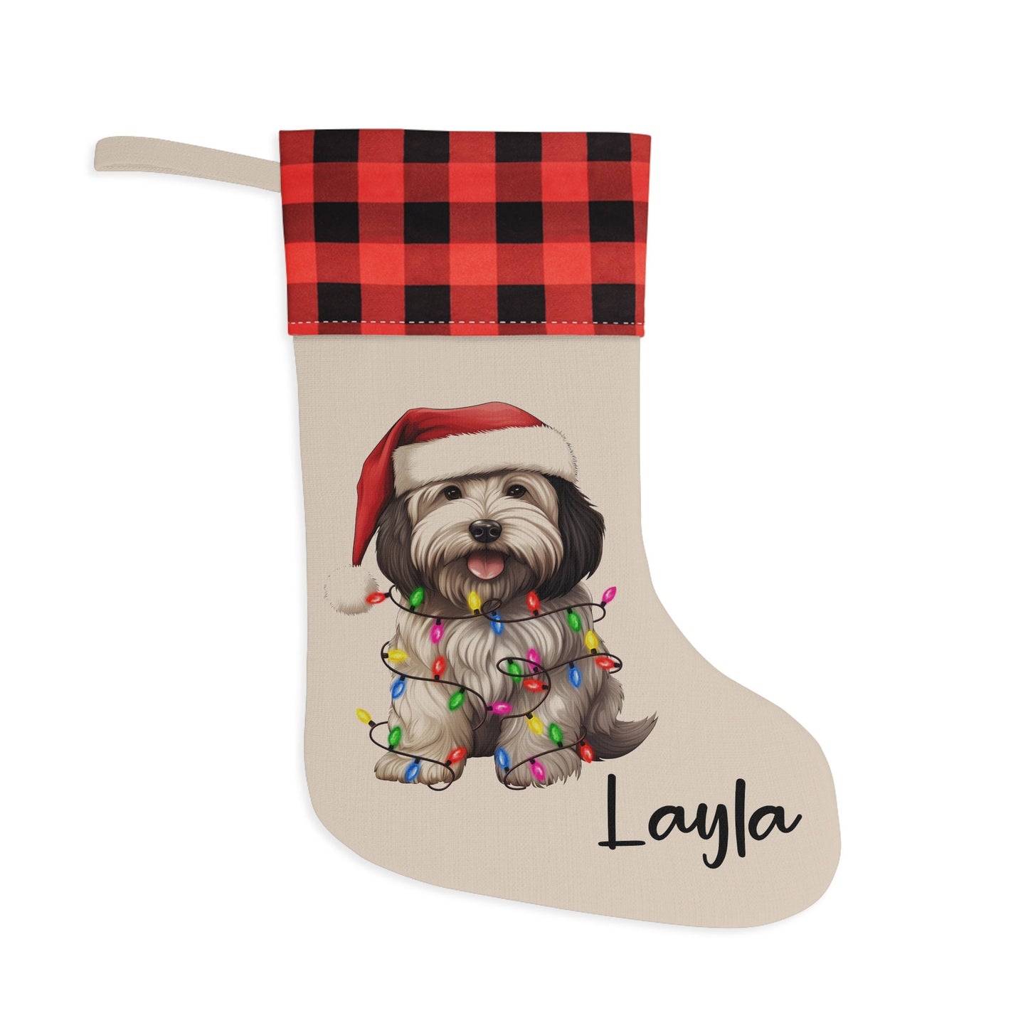 Personalized Havanese Dog Christmas Stocking