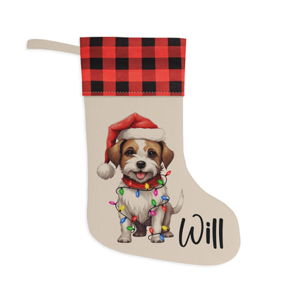 Personalized Jack Russell Dog Christmas Stocking