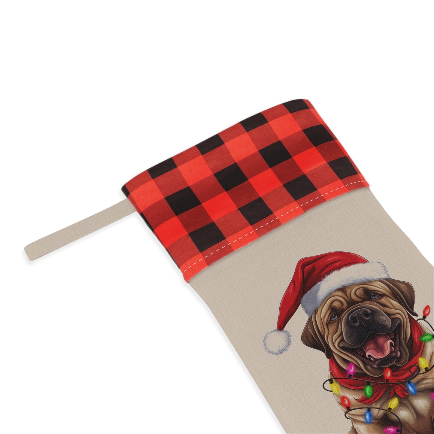 Personalized Mastiff Dog Christmas Stocking