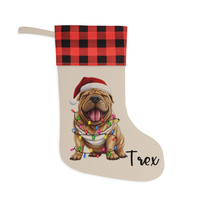 Personalized Shar Pei Dog Christmas Stocking