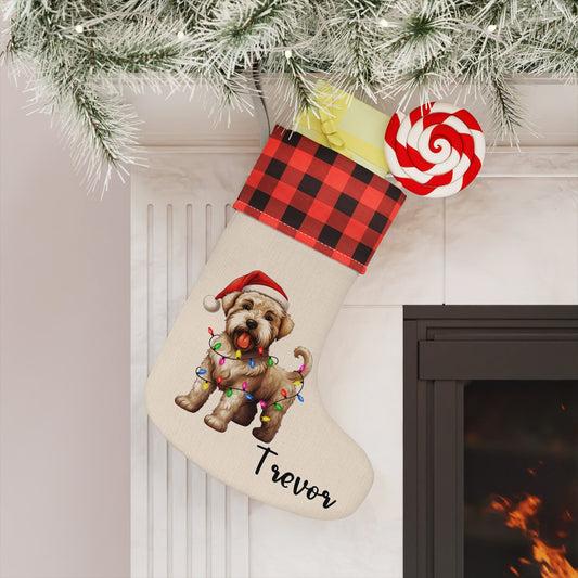 Personalized Soft Coated Wheaten Terrier Dog Christmas Stocking