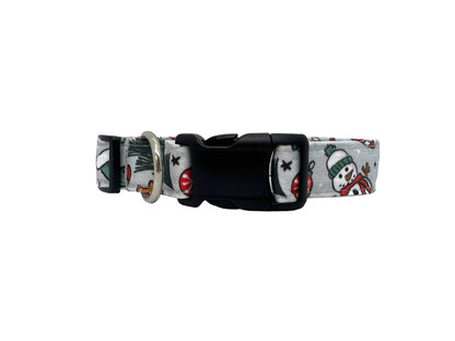 Snowman Christmas Dog Collar with Embellishment