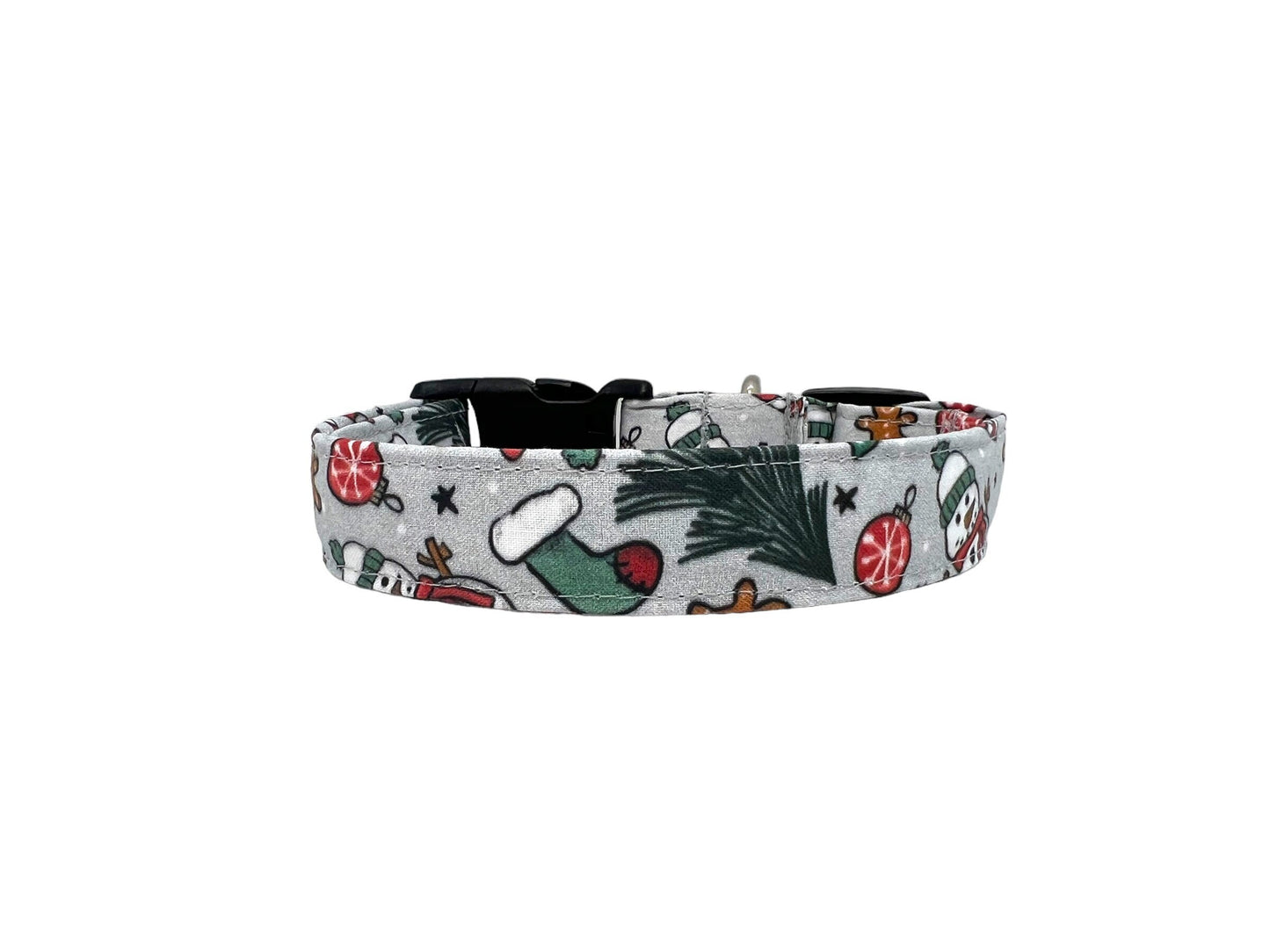 Snowman Christmas Dog Collar with Embellishment