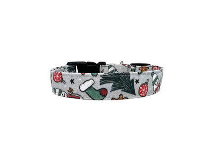Snowman Christmas Dog Collar with Embellishment