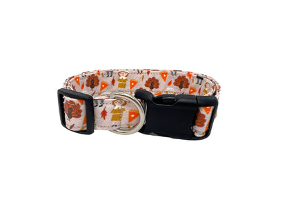 Thanksgiving Pilgrim Dog Collar with Flower