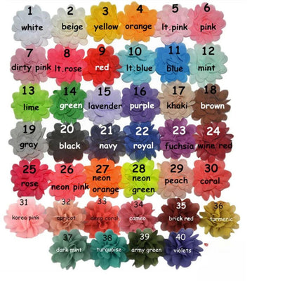 2 Inch Chiffon Rose Collar Flower