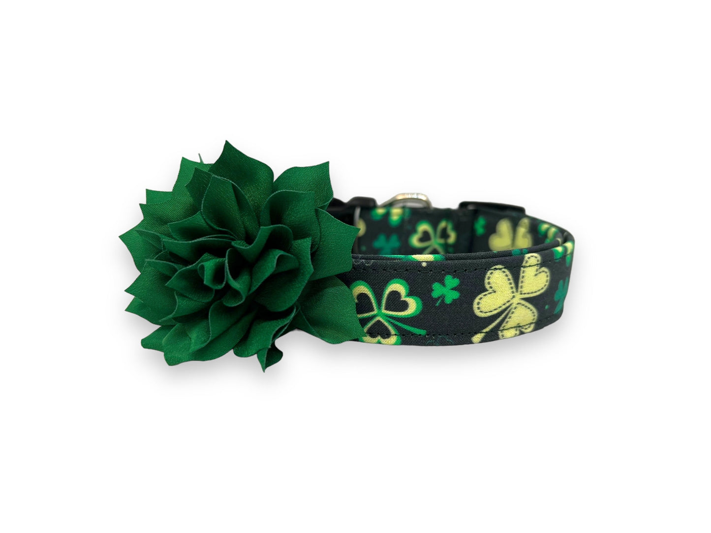 St. Patrick's Day Dog Collar With Flower