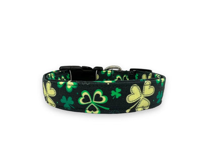 St. Patrick's Day Dog Collar With Shamrock Embellishment