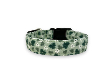 St. Patrick's Day Clover and Daisy Dog Collar with Embellishment