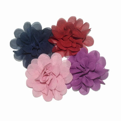 2 Inch Chiffon Rose Collar Flower