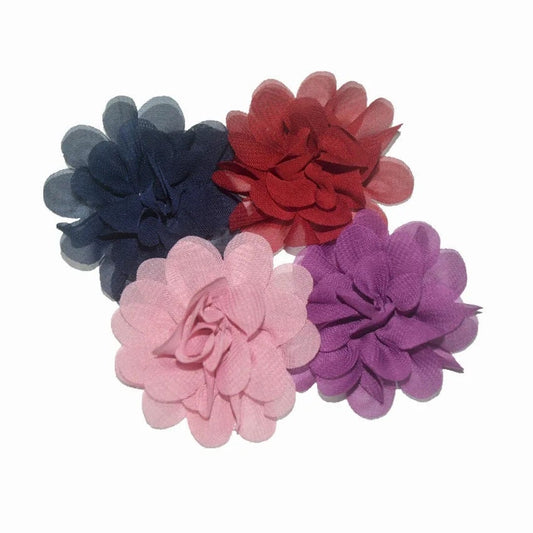 2 Inch Chiffon Rose Collar Flower