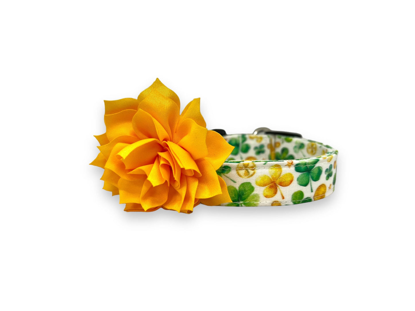 St. Patrick's Day Dog Collar with Dog Collar Flower