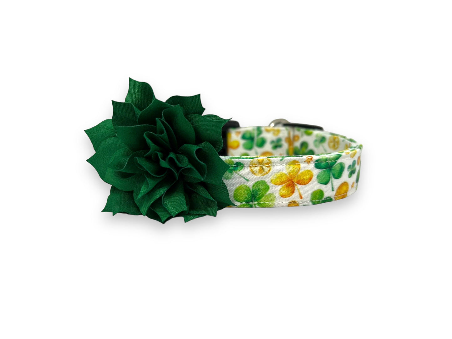 St. Patrick's Day Dog Collar with Dog Collar Flower