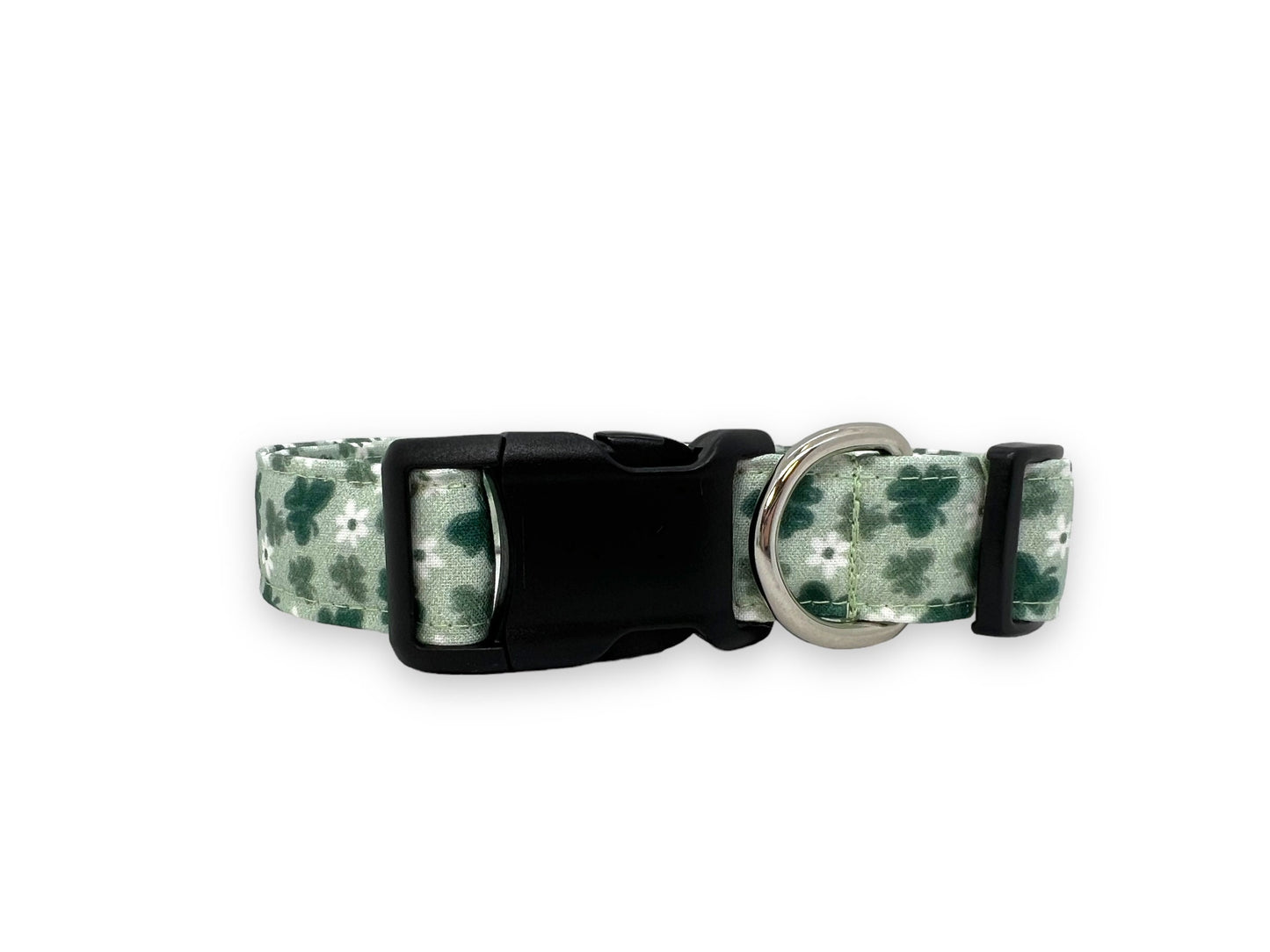 St. Patrick's Day Clover and Daisy Dog Collar with Embellishment