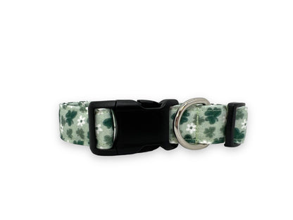 St. Patrick's Day Clover and Daisy Dog Collar with Embellishment