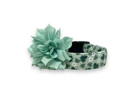 St. Patrick's Day Dog Collar with Flower