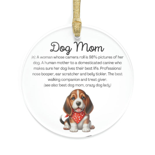 Basset Hound Dog Mom Ornament