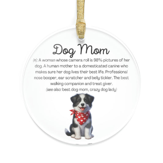Border Collie Dog Mom Ornament