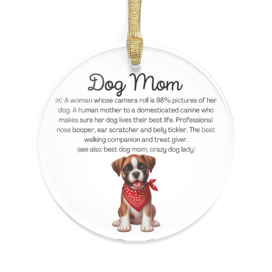 Boxer Dog Mom Ornament